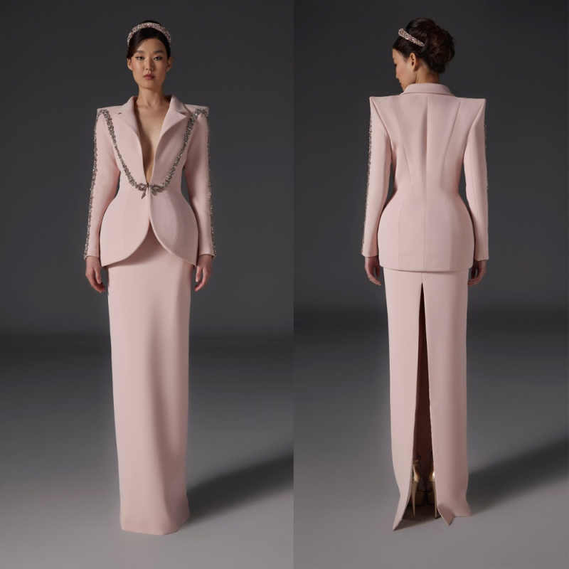Women Formal Wear With Tie - Set Gaun Blazer Anak Perempuan untuk