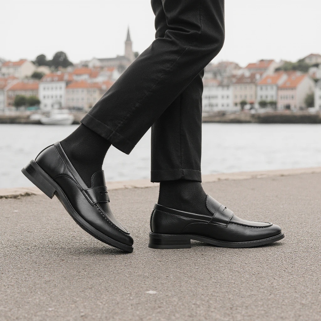 Women Formal Wear For Summer - Sepatu Loafer Pria Hitam Klasik untuk