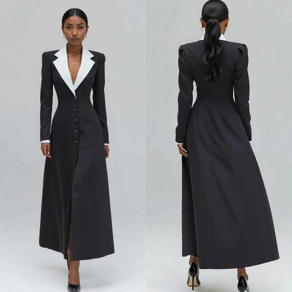 Jaket Blazer Panjang Wanita A  - Women Formal Wear With Tie ulasan dan harga