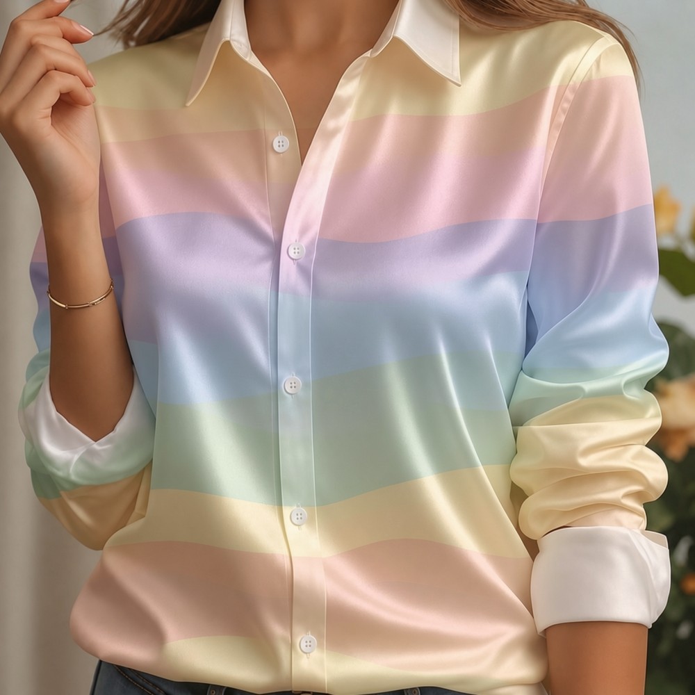Kemeja Wanita Kerah Satin Berg - Silk Blouse Button ulasan dan harga