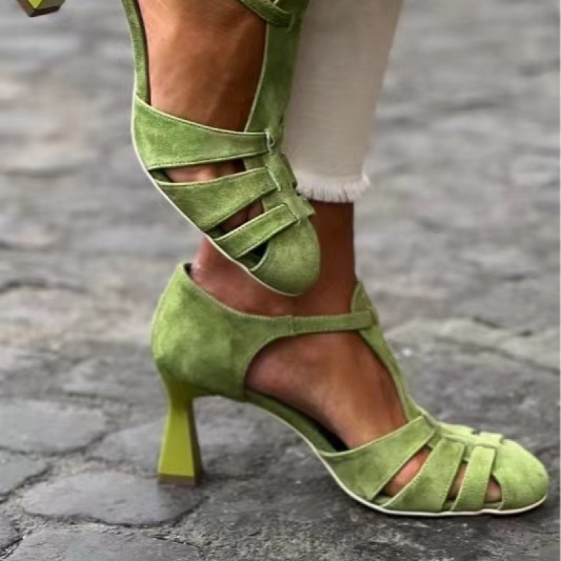 Sandal Wanita Hijau Suede Kitt - Women Formal Wear For Summer ulasan dan harga