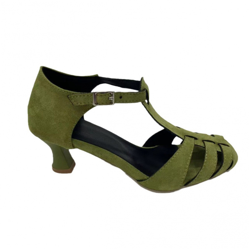 Sandal Wanita Hijau Suede Kitt - Women Formal Wear For Summer ulasan dan harga