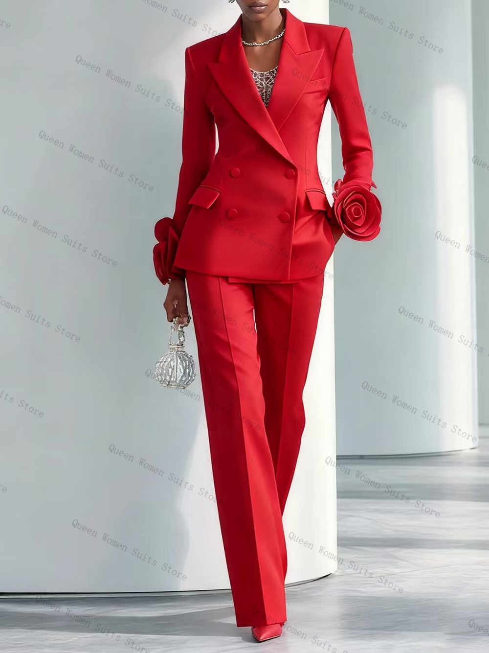 Setelan Jas Wanita Merah Mewah - Women'S Formal Wear Tuxedo ulasan dan harga