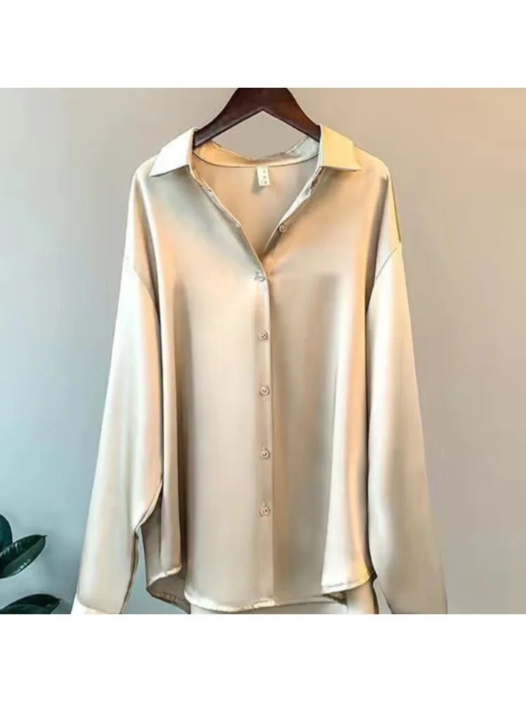 Kemeja Sutra Wanita Kasual Uku - Silk Blouse Button ulasan dan harga