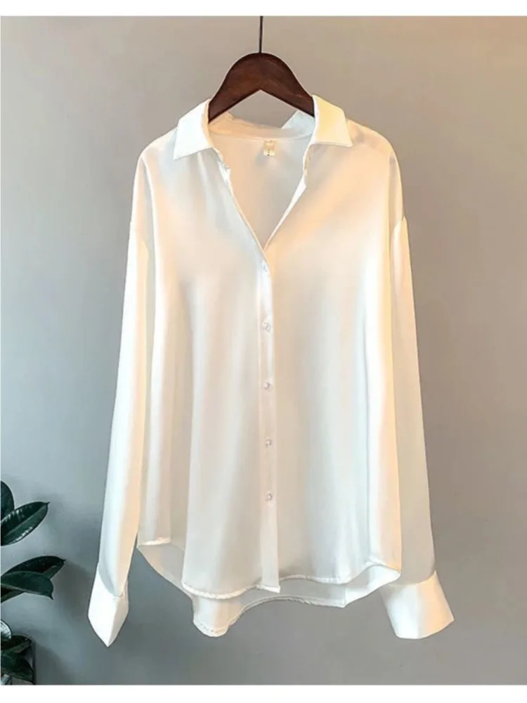 Kemeja Sutra Wanita Kasual Uku - Silk Blouse Button ulasan dan harga