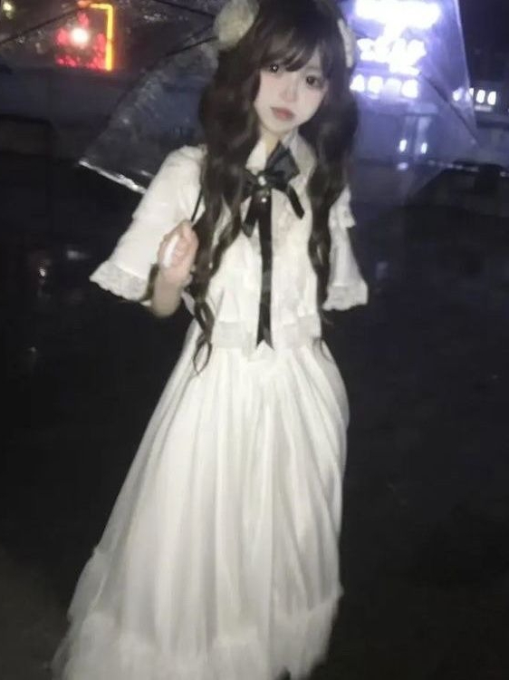 Gaun Maxi Putih Bergaya Jepang - Formal Wear Women Us ulasan dan harga