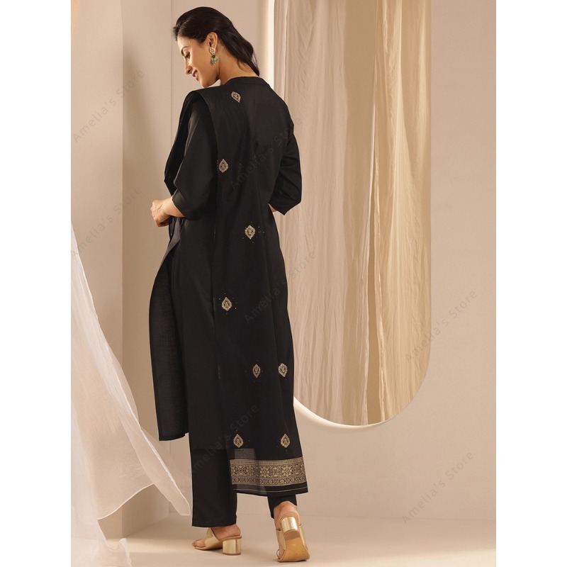 Setelan 3-Pcs Kurta, Celana, d - Women Formal Wear Ethnic ulasan dan harga