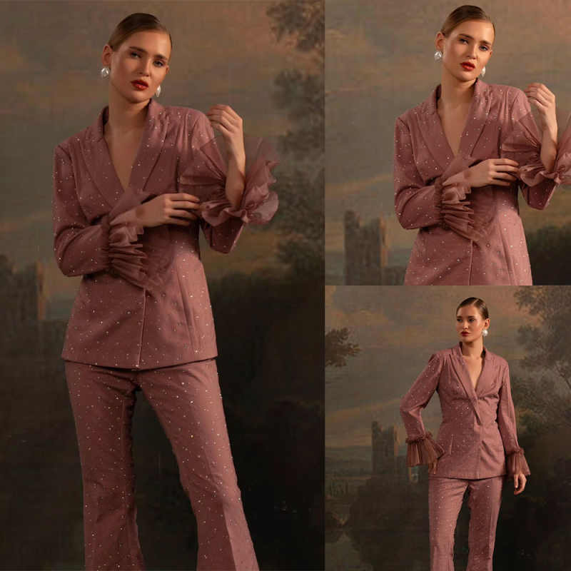 Set Blazer Wanita Manik-manik  - Women Formal Wear With Tie ulasan dan harga