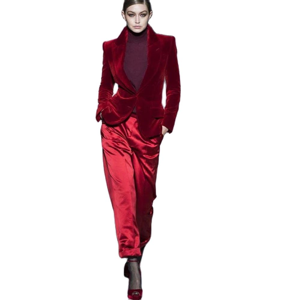 Setelan Celana Wanita Beludru  - Women'S Formal Wear Tuxedo ulasan dan harga
