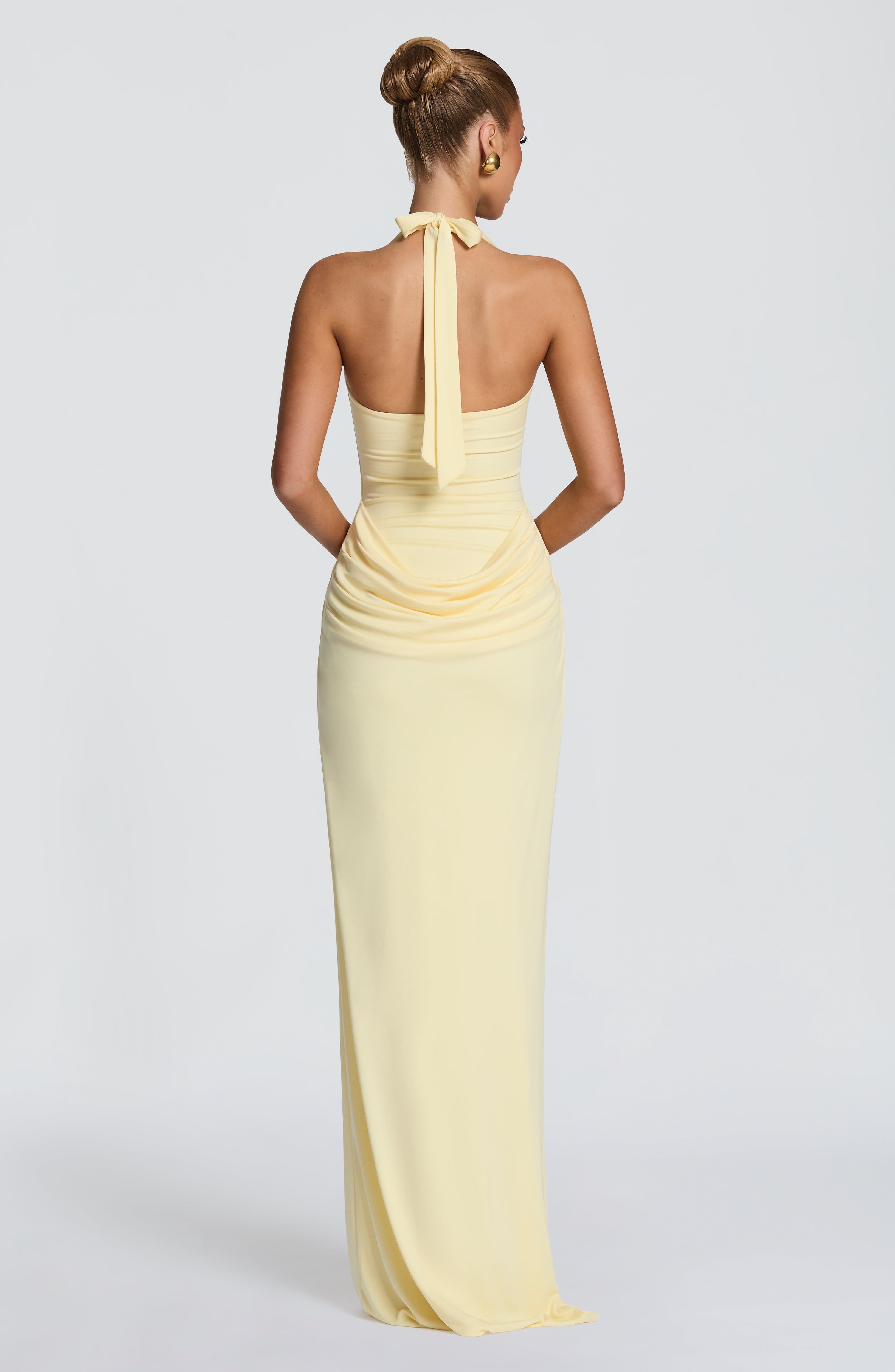 Gaun Maxi Halter Square Neck d - Women'S Formal Wear For Wedding ulasan dan harga