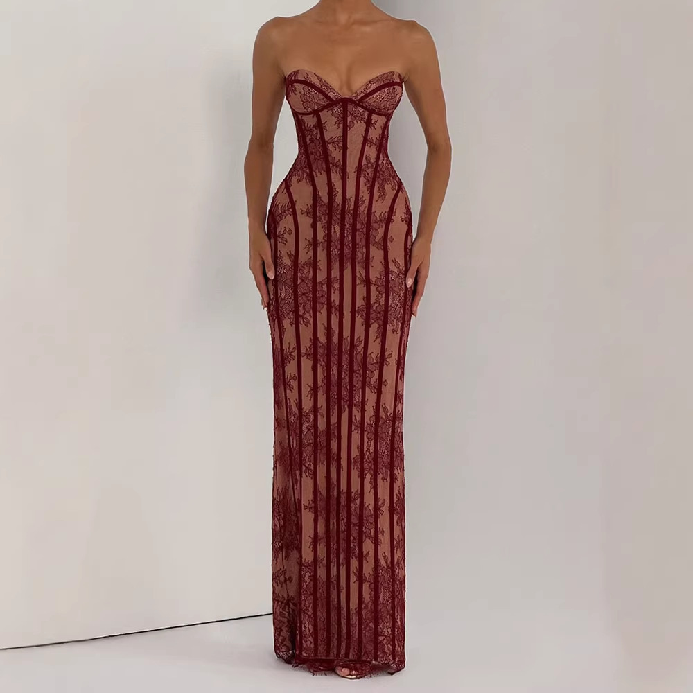 Gaun Maxi Bodycon Tanpa Tali u - Women Formal Wear For Summer ulasan dan harga