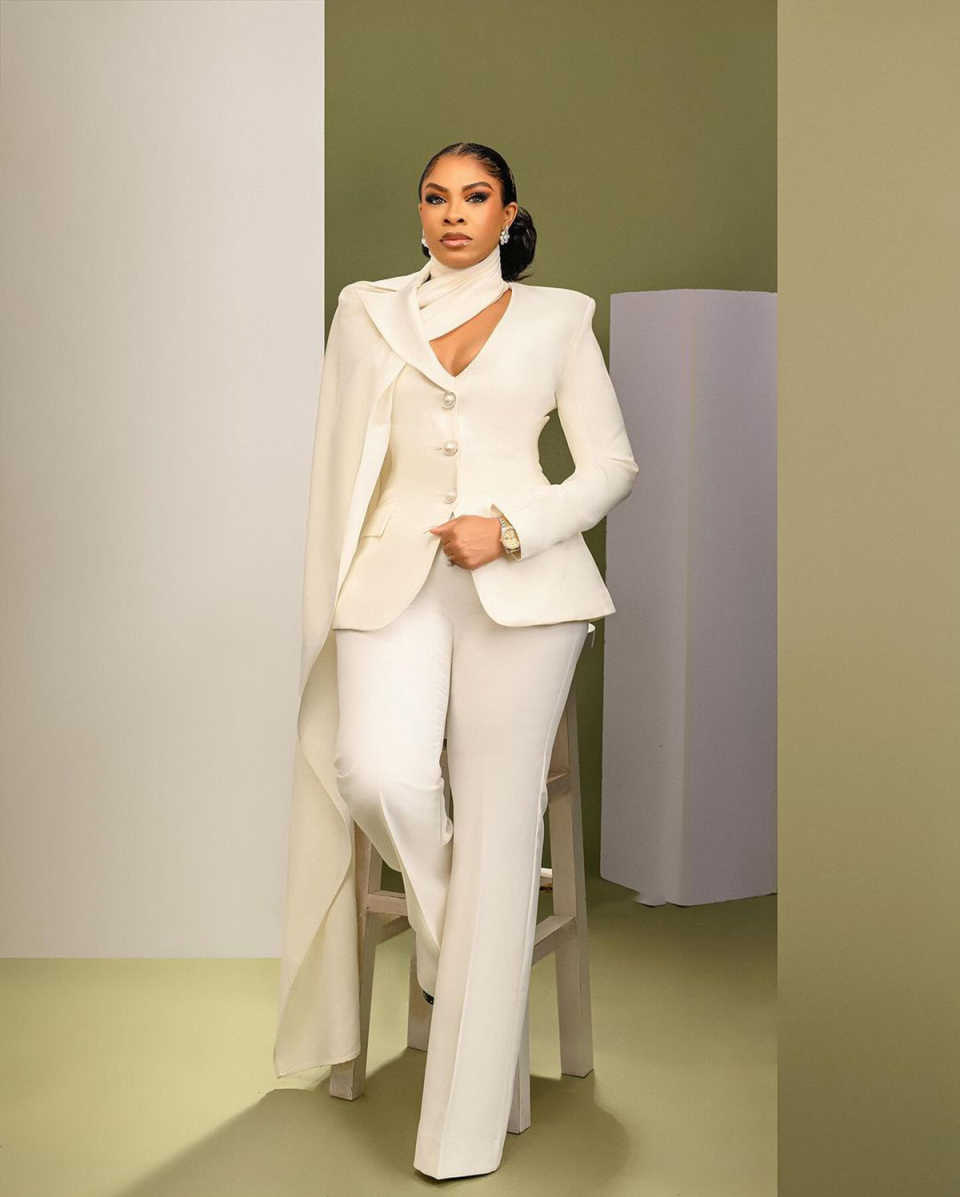 Setelan celana wanita desainer - Women Formal Wear With Tie ulasan dan harga